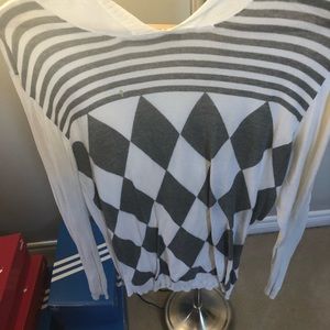 Smart Urban Behavior slim fit hooded argyle large!